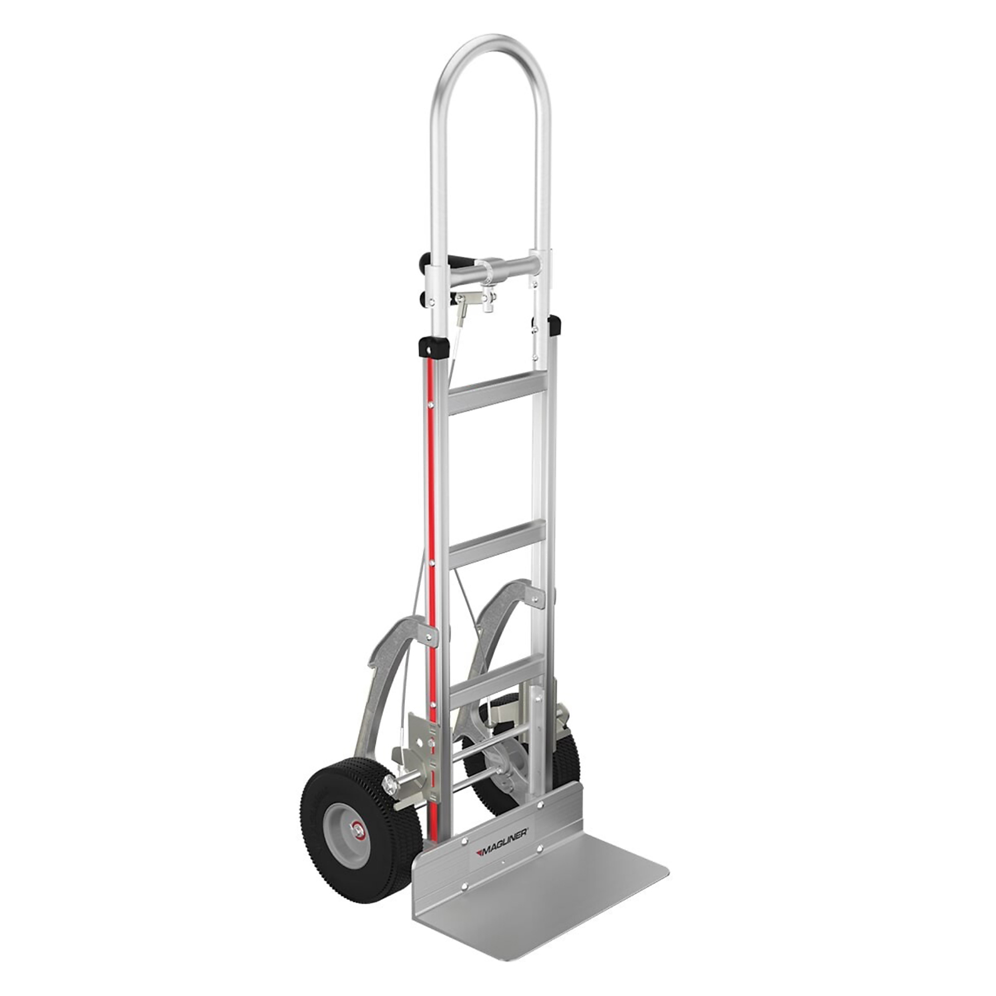 SNAP-LOC E-Track Single Wood Dolly Strap Tie-Down Anchor Kit with 2-Inch x 16-Foot Ratchet 4,400 lb E-Track Aluminum Hand Truck 10x3.5 Microcellular Tires Tall Grip-Handle Stair Skids Brakes 500-pounds, Model# SLVMNPK1